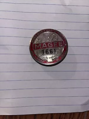 1940S Magee Carpet  Bloomsburg Pa Employee Badge Pin • $49