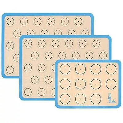 Silicone Macaron Baking Mat Half Sheet - Set Of 3 2 Half Sheet And 1 Quarter   • $15.05