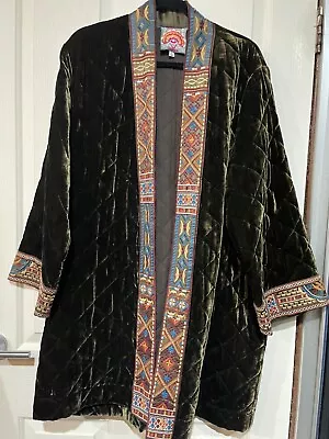 Johnny Was Velvet Embroidered  Jacket Duster Sz-XL NWOT • $299.99