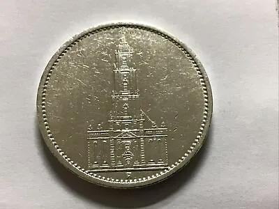 1935 A German 5 Mark Potsdam Garrison Church Silver • $20