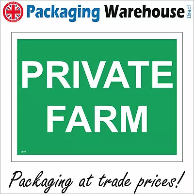 Ge490 Private Farm Sign Agriculture Stables Shed Outbuildings Keep Off Land • £23.36