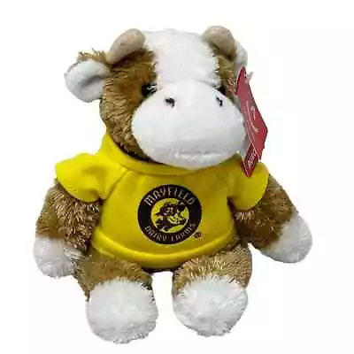 Aurora Mayfield Dairy Cow Maggie Beanie Toy Plush Yellow Shirt 7 Inch 2014 • $29.97