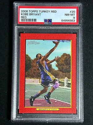 2006 Topps Turkey Red Red Kobe Bryant #20 PSA Graded Card SP Lakers HOF RARE • $54.95