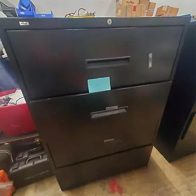 4 Drawer Lateral File Cabinet - Black • $60