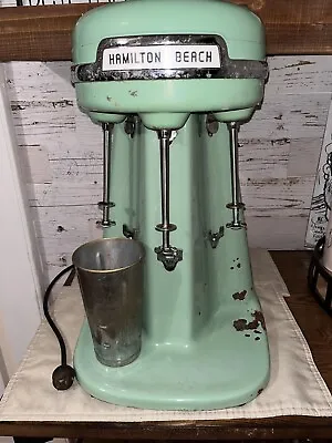 Vintage Hamilton Beach 40DM 3 Head Triple Malt Milkshake Mixer • $475