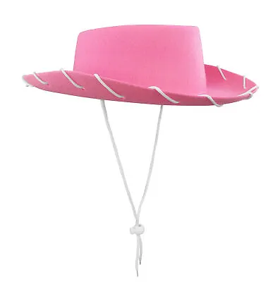 Pink Girls Kids Felt Western Cowboy Cowgirl Birthday Ranch Costume Party Hat • $10.35