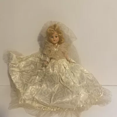 Vintage 1950's Marcie The Bride Doll 7.5  Blonde  Blue Eyes Open And Close. AG • $9.97