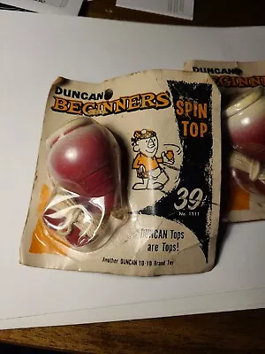 Duncan Beginners Spin Top No. 1311 White And Red  NOS Vintage  1950s One Top • $23.88