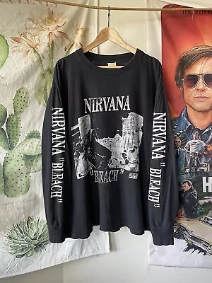 Vintage Nirvana Shirt XL Bleach Longsleeve Subpop Late 80s Early 90s Grunge • $3500