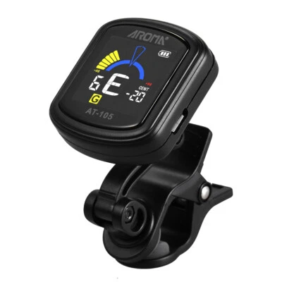 $21.59 • Buy Aroma Clip On Tuner Color Screen Chromatic F/ Guitar Ukulele Violin Rechargeable