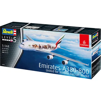£22.99 • Buy Revell Airbus A380-800 United For Wildlife Passenger Plane Model Kit Scale 1/144