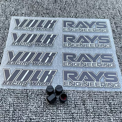 Jdm Rays Volk Racing Te37sl Decal Sticker Tire Valve Stem Caps Forged Aluminum • $24.50