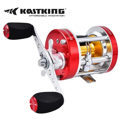 KastKing Rover Conventional Reel Round Saltwater Baitcast Fishing Reel Metal • $40.62