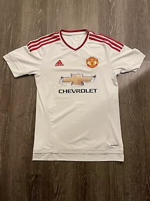 Manchester United 2015/16 Away Jersey White Adidas Small • $15