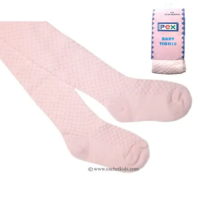 £5 • Buy Newborn - 24 Mths PEX Baby Girl Pink Criss Cross Tights High Quality Winter Warm