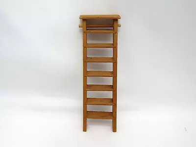 Dollhouse Miniature Angled Wood Ladder 4.5  Handcrafted Vintage • $12.50