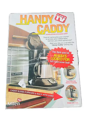 Handy Caddy As Seen On Tv Sliding Kitchen Appliance Caddy MILEN Black New! NIB! • $14.95