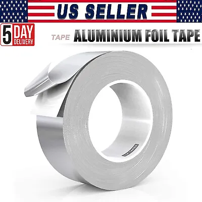 Aluminium Foil Adhesive Sealing Tape Heating Duct Silver Repairs 20mm • $8.99