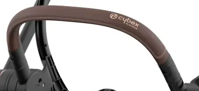 ⭐️ GENUINE Cybex PLATINUM MIOS 2 3 BROWN FAUX LEATHER PUSHCHAIR BUMPER BAR NEW • £49.95