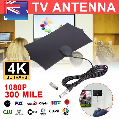 $15.95 • Buy 300 Mile Antenna TV Digital HD Skywire 4K Antena Digital Indoor HDTV 1080p OZ
