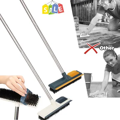 $15.97 • Buy Floor Scrub Brush W/ 45'' Long Handle Stiff Bristle Brush Scrubber Cleaning Tile