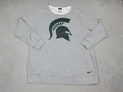 Michigan State Spartans Sweater Mens Adult Large Gray College Basketball Nike • $24.85