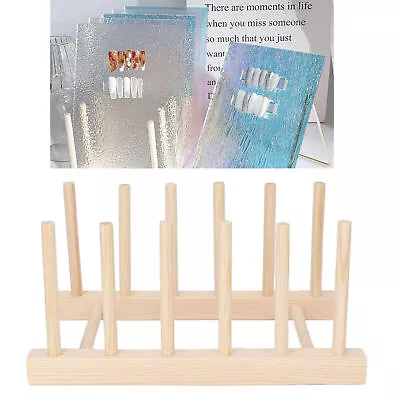 Nail Display Stand Wooden Pattern Making Finished Sample Rack Decorative Plates • $11.51