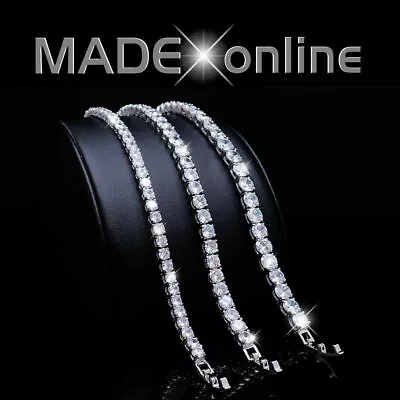 £12.99 • Buy Men's Tennis Bracelet CZ Iced Cubic Zirconia