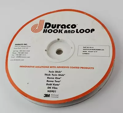 Hook And Loop Duraco Brand White 3/4  Wide  75 Foot Roll PA116 Hook Only • $10