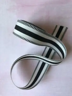 £1.60 • Buy Fifteen Variations. Striped Grosgrain Ribbon 25mm SOLD By The YARD.