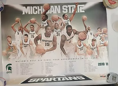 2010-2011 Michigan State Spartans Basketball Poster Schedule Draymond Green  • $8.99