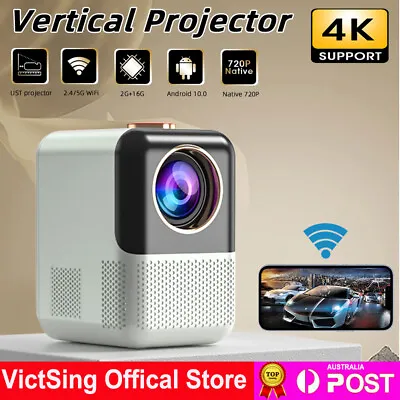 $167.88 • Buy HD Portable Projector Support 4K 1080P 5G WiFi Bluetooth Android Home Theater AU