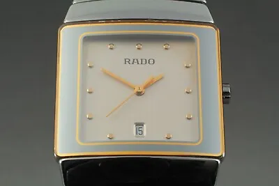 *EXC+5* Rado DiaStar 152.0332.3 Silver High-Tech Ceramic Quartz Men's Watch • $299.99