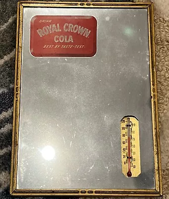 Vintage Royal Crown Cola Mirror & Thermometer-40s-50s Working-Small One • $88