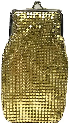 Eclipse Gold Luxury Mesh Sequin Cigarette Case Pouch Coin Purse 120s 3234L • $11.99