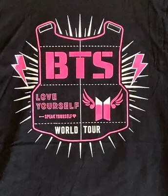 BTS T Shirt K Pop T Shirt EDM T Shirt Hip Hop T Shirt Mens XS Concert T Shirt • $10.13