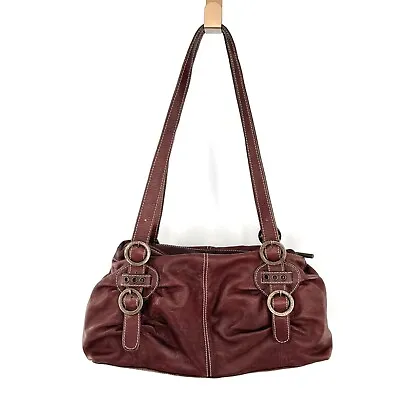 Vera Pelle Rich Brown Italian Leather Satchel Purse! • $35