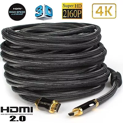 Lot 1M - 20M HDMI 2.0/1.4V Cable | UHD 4K@120hz 18Gbps HDR10 Optical Fiber Dolby • $39.89