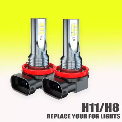 LED Headlight Kit H11 6000K White Fog Light Bulb For TOYOTA Highlander 2008-2019 • $13.99