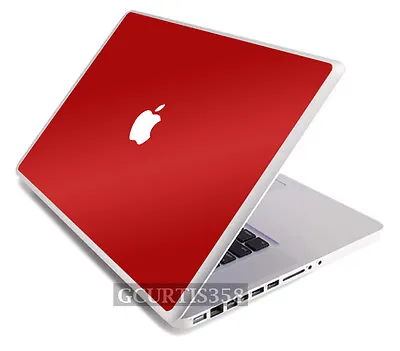 RED Vinyl Lid Skin Cover Decal Fits Apple Original Macbook 13  Laptop • $9.99