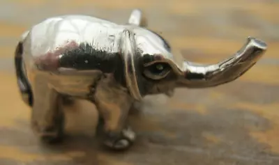 An Incredibly Sweet Sterling Silver Miniature Baby Elephant Statue Figure • £0.99