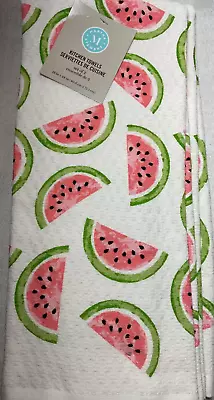 Martha Stewart Kitchen Dish Towels (2) Watermelon 100% Cotton Terry Nwt • $12.99