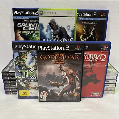 18 X PS2 Xbox 360 Games Bargain Bulk Bundle Reseller Lot God Of War TMNT • $99.95