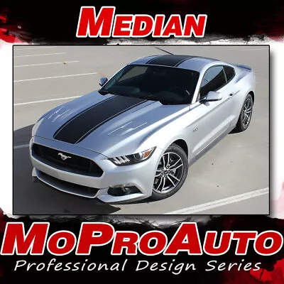 2015 Ford Mustang Snake Wide Center Hood Racing Stripes 3M Vinyl Graphic Decal Z • $144.49