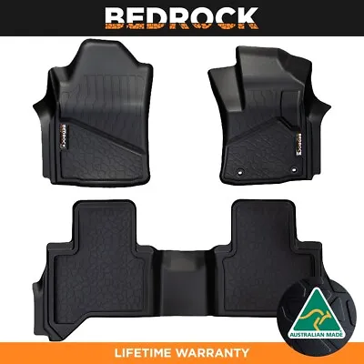 BEDROCK Liners For Toyota Hilux 2016-Current MANUAL Dual Cab Car Floor Mats 3D • $289