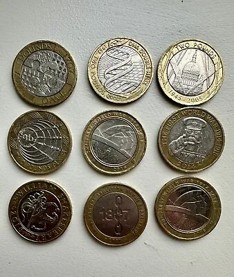 £2 Two Pound Coin X9  Bundle/ Job Lot Collectible. Fast Dispatch • £30