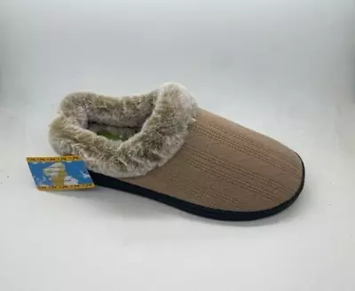 Ladies Shoes Panda Evani Beige Scuff Furry Slip On Slippers CLEARANCE Size 10 • $30