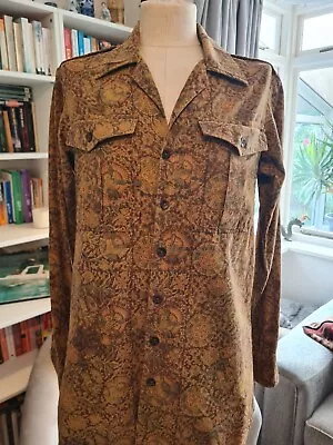 Beautiful Ladies Ralph Lauren Ochre Paisley Safari Shirt Size 8 Fab Condition • £25