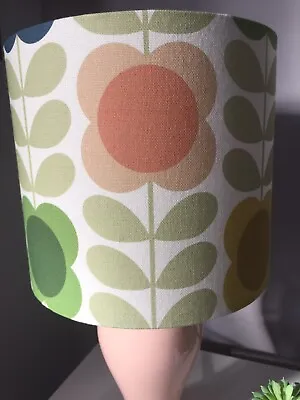 Orla Kiely Summer Flowers Table Lampshade SMALL 20 Cm Drum Handmade Stem • £26