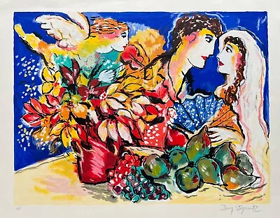 ZAMY STEYNOVITZ FRUIT FLOWERS LOVERS Hand Signed Limited Edition Serigraph Art • $59.99